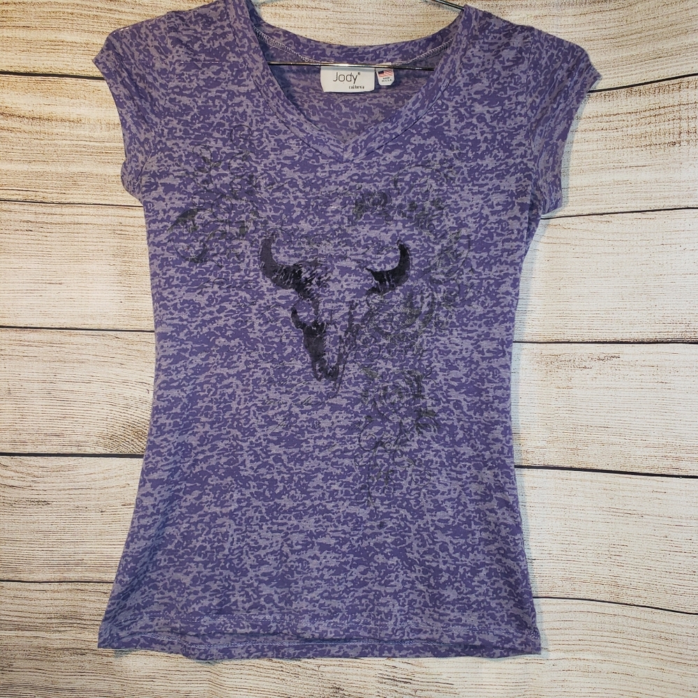 ✔️🦄👕Gorgeous purple shirt with buffalo - Picture 1 of 3